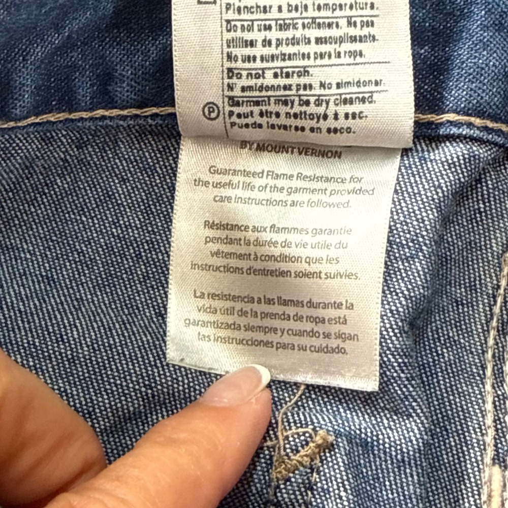 Carhartt FRB13 DNM Flame Resistant Carpenter Jeans Men's Sz 33x32 Original Fit - Picture 6 of 10